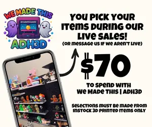 $70 We Made This ADHD Box of 3D Printed Items Customize During Live Sale Modern Selections Must Be Made From Instock Items Only