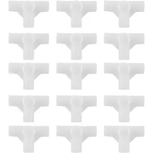 15 Pcs 4-Way Furniture Hardware Replacement Parts for Assembled Wardrobe Repair, 13mm Inner Diameter