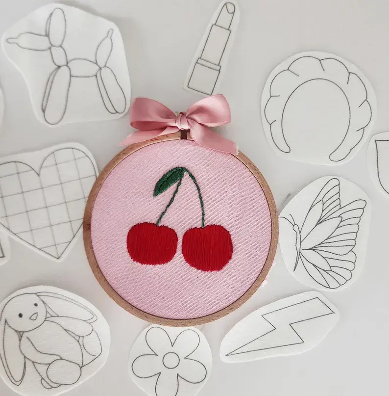 stick and stitch embroidery patterns cut out preppy patterns cherries bow embroidery patterns
