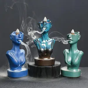 Ceramic Waterfall Incense Burner, Aromatherapy Scent Diffuser, 1 Count Backflow Incense Burner(without Incense), Ash Catcher & Home Decor, Perfect Aromatherapy Gift, Household Items