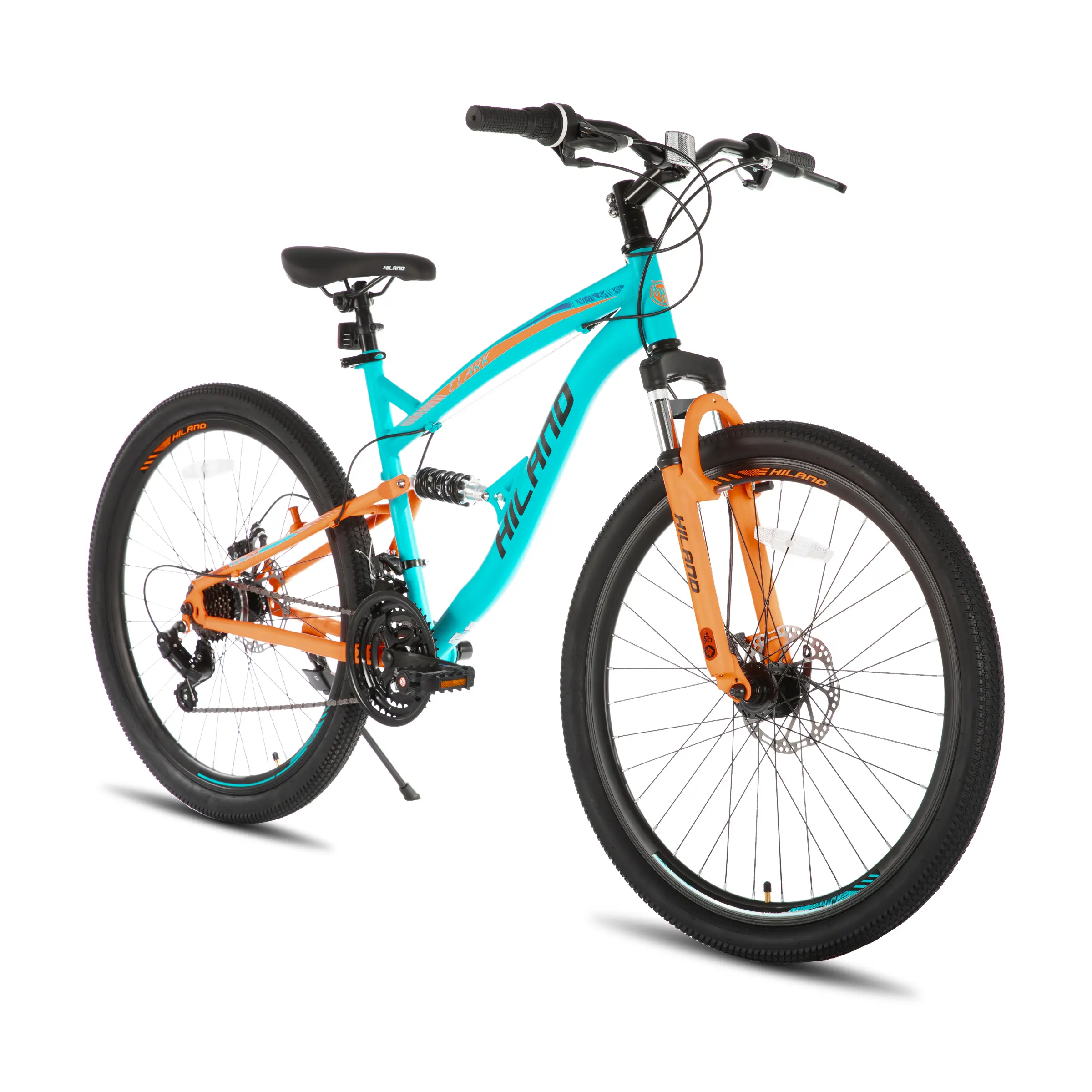HILAND Full Suspension Mens Mountain Bike 21 Speed 26 Inch Wheel