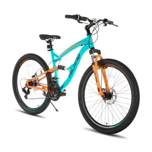 HILAND Full Suspension Mens Mountain Bike 21 Speed 26 Inch Wheel Dual Disc Brake Bike for Men Womens Adult Bicycle santa cruz v10