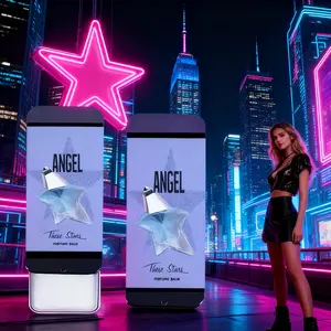 Angel Pentagon Women's Solid Perfume 15g, Long-Lasting Fresh Oriental Floral Scent, Citrus & Jasmine Fragrance, Portable Design, Floral Chypre Scent