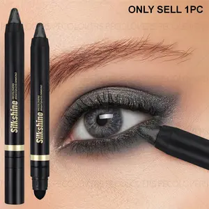 1PC Double-ended Metal Eyeshadow Stick, Pearlescent Matte, Fine Glitter Eyeshadow Stick, Creamy Texture, Long-lasting Eye Makeup Tool, Easy To Blend, Ideal New Year Gift Series