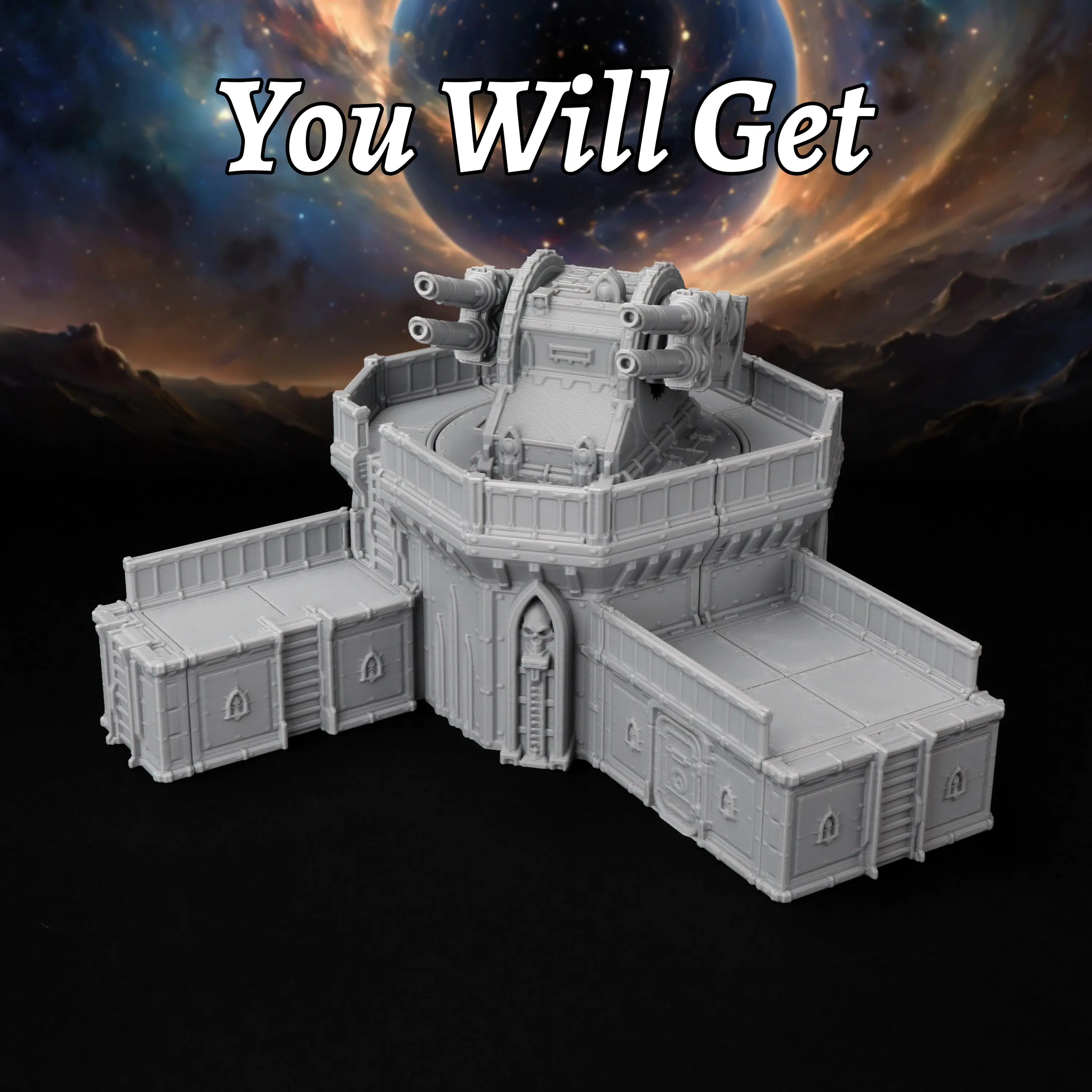 DND Miniature RPG Terrain Models, Defense Turret for Sci-Fi RPGs and ...