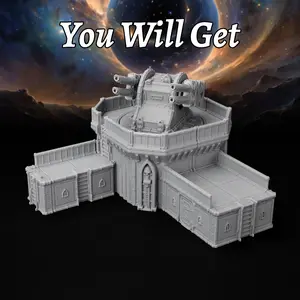 DND Miniature RPG Terrain Models, Defense Turret for Sci-Fi RPGs and Role-Playing Games, Perfect for Military Bases, Planetary Fortresses, and Tactical Combat Settings, Ideal for Collectors, Gaming, and Gift-Giving