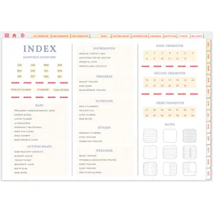 Wholesome Linen Ultimate Pregnancy Planner | Digital Maternity & Baby Organizer | Comprehensive & Hyperlinked PDF