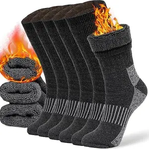 Merino Wool Socks Casual Warm Socks for Winter Cozy Boot Socks for Men & Women