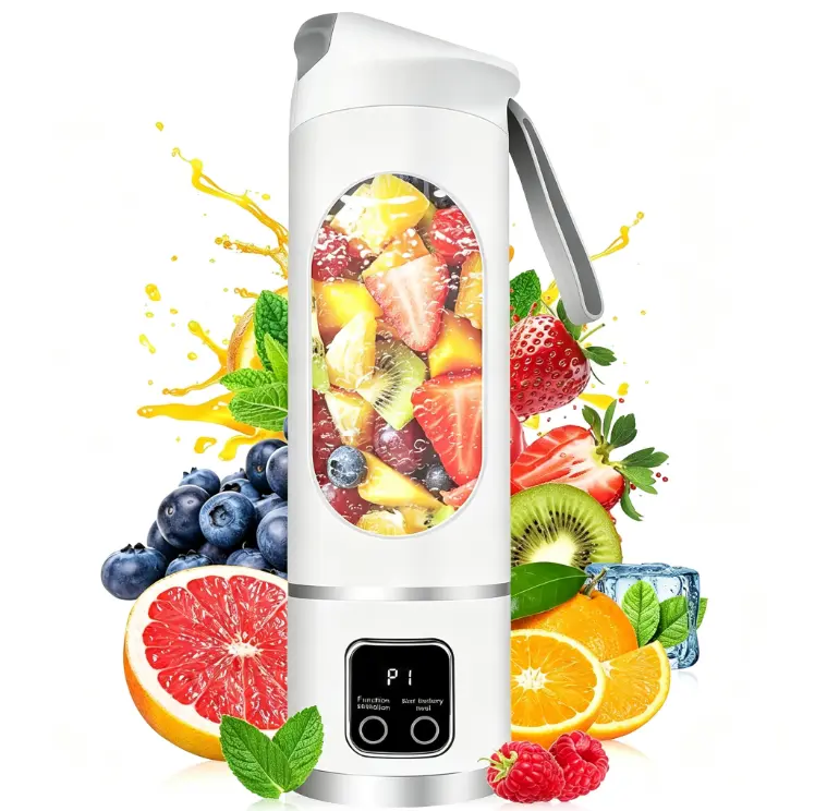 Portable Blender, USB Rechargeable Blender with LED Display for Smoothies and Liquid Diets, Small Juicer Blender, Milkshake Blender, Home Kitchen Appliance, Smoothies Blenders, Blender Smoothie Maker
