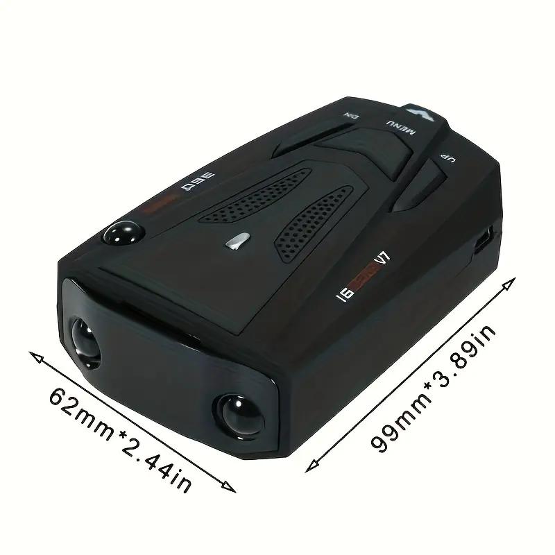 360° Long Range Radar Detector for Cars Full Band VoiceAlert LED Display Detects K Ka Laser X Speed Trap HighSensitivity CityHighway Mode Essential Car Accessories for Road Trip