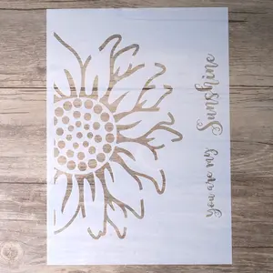 A4 Craft Die Cut Painting Template, 1 Count Sunflower Pattern Reusable Painting Stencil For Scrapbooking, DIY Crafts & Painting On Wood, Canvas, Floor, Wall & Tile