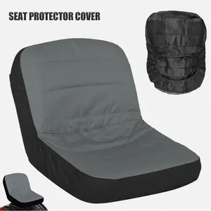 Universal Riding Lawn Mower Tractor Seat Cover Padded Comfort Pad Storage Gray Seat Protector Cover