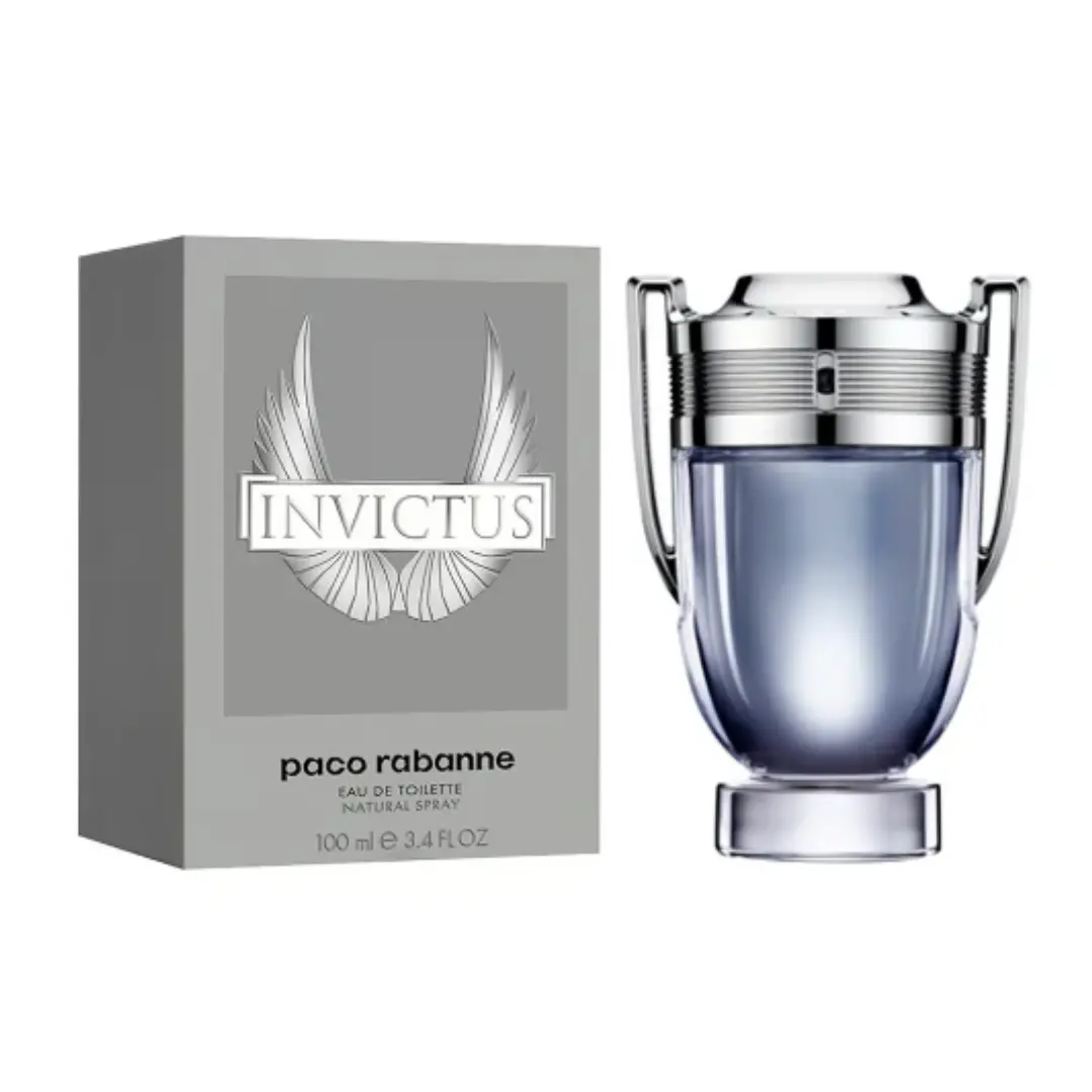 Paco Rabanne Invictus Eau de Toilette For Men 3.4 oz | Fresh Woody Aquatic Cologne for Men | Long-Lasting Designer Fragrance