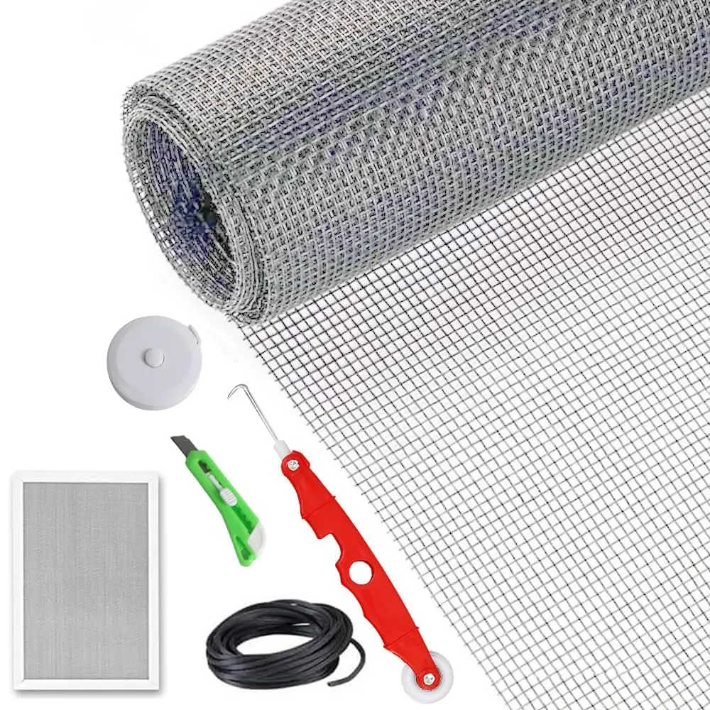 Window Screen Replacement Kit Width:36in Length:158 Fiberglass|includes Full Set Of Tools | Suitable For Windows  Doors And Courtyards Uv Resistant Durable Easy To Install