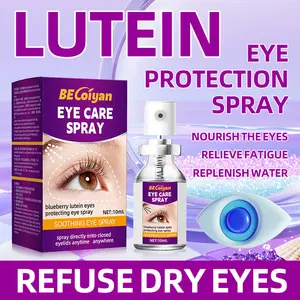 BECoiyan Purple Upgraded Lutein Eye Care Solution Soothing Eye Spray Fatigue Relief Light Soft Transparent Hydrating Protection