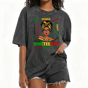 Women's Oversized Short-Sleeve Casual Comfortable Heavy Cotton T-Shirt - Acid Wash Shirts, stylish women's wear cottont