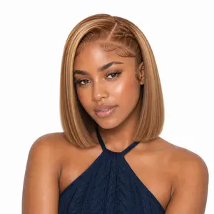 Sherawe Bob Wig Human Hair 180% Density 13x4 HD Lace Frontal Glueless Wigs for Women Pre Plucked 4/27 Honey Blonde Straight Lace Glueless Wigs Human Hair
