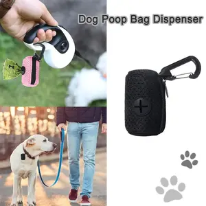 Dog Poop Bag Dispenser Organizer, Convenient Pet Waste Holder, Easy-To-Use Doggy Garbage Bin, Essential Pet Accessory for Walks