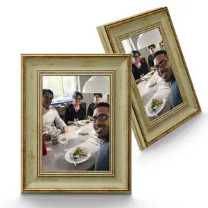 4x6 Inch Wooden Vintage Picture Frames (2-Pack) – Lightweight Multi Woodgrain Gray Tone Design, Suitable for Wall & Tabletop Display in Living Room, Bedroom, Study, Dining Room dog decor