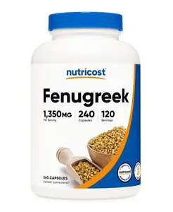 Fenugreek Seed 1350mg, 240 Capsules - Gluten Free, Non-GMO, 675mg Per Capsule Healthcare
