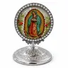 2.5 inch Virgen De Guadalupe Car Dashboard Mini Figure 2.5" Protection Estatua Tablero De Carro with Gold Base and Rhinestone Trim Decor Religious Ornaments