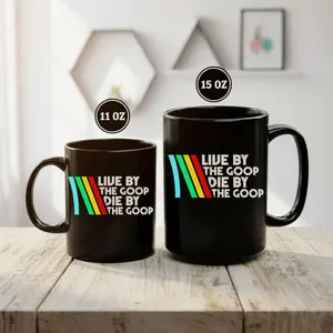 ARC Raiders Mug, Live by the Goop Die by the Goop Mug, ARC Survival Evolved, ARC Raiders Rooster, Gifts For Gamer, Vintage Game mug