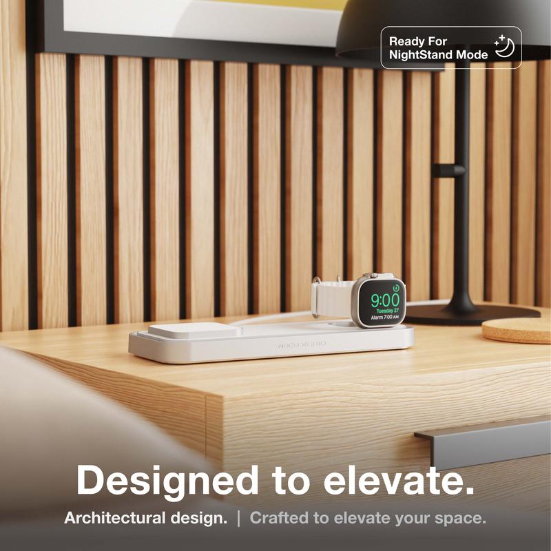 NOCO XGrid XDP3: 3-in-1 Wireless Charging Pad – For iPhone, Apple Watch, and AirPods – MagSafe Compatible, Qi2 Certified