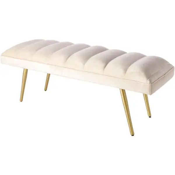 Roxeanne Bench, Cream/Gold