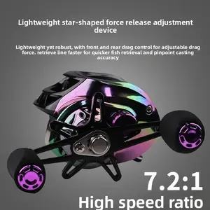 Colorful all-metal fishing reel wheel, water drop wheel, Luya wheel, long-distance investment, black micro-object fishing wheel, all-water killing wheel