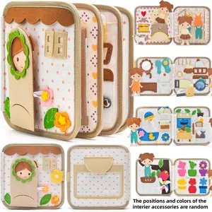Busy Book for Toddlers, Soft Felt Quiet Book for Sensory & Fine Motor Skills, Preschool Early Learning, Develops Fine Motor Skills, Sensory Play