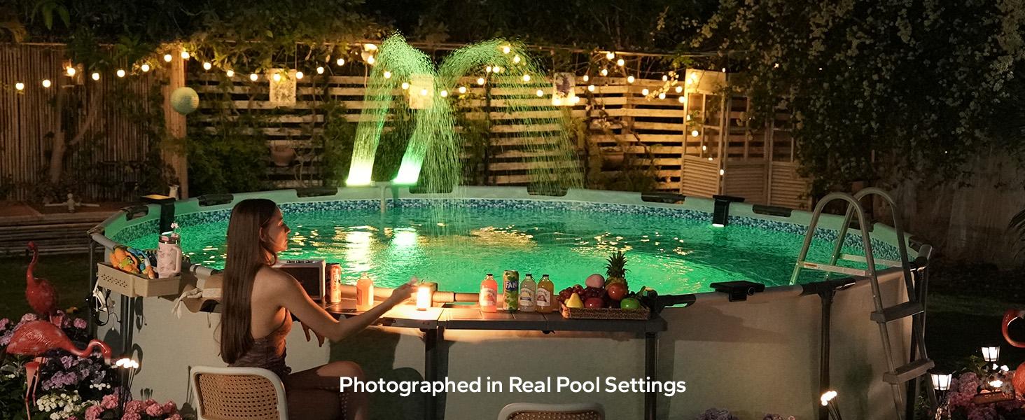 Remote control pool fountain 98ft range
