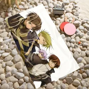 1 piece Vampire Knight Main Characters Collection themed beach towel - All-season comfortable blanket with modern design, suitable for sofas and beds, digitally printed pattern, flannel material, super soft and warm, machine washable, 100%