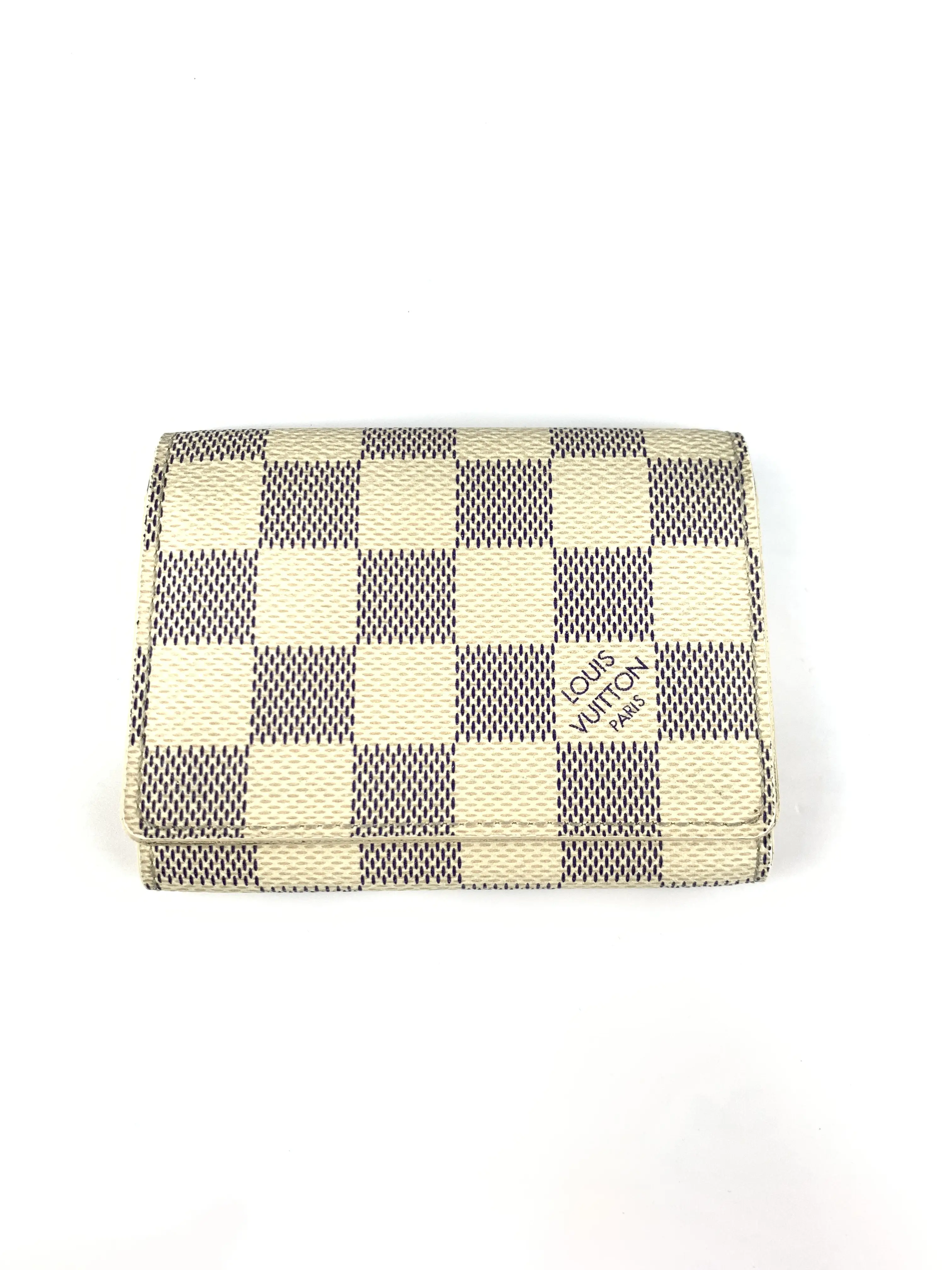 Pre-owned Louis Vuitton canvas Small Leather Goods Card Holder AZur