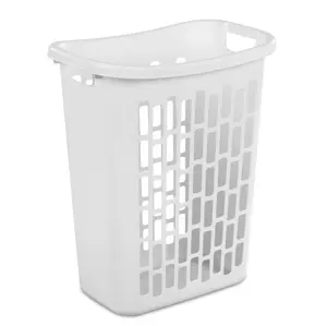 Rectangular Open Hamper Plastic Adult, White Rectangular Open Hamper Plastic Adult, White