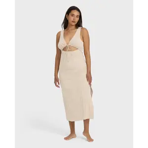 Slides Midi Knit Dress - Cobblestone