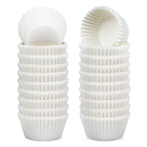 500 Count Mini Cupcake Liners White Muffin Liners Greaseproof No Smell Small Cupcake Wrappers Baking Cups