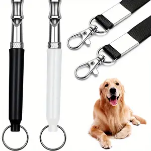 Dog whistle, ultrasonic silent dog whistle with adjustable frequency to stop neighbor's barking, professional training whistle for dog recall, comes with a lanyard, Training Aid