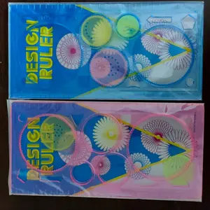 Multifunctional Drawing Ruler Set, & Blue Spiral Geometry Tool, Ideal for Students & Kids Learning Art, Unlock Creativity