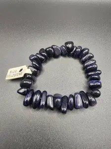 Blue Goldstone Chip Bracelet | Confidence, Focus, Ambition
