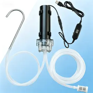 Portable USB 5V Water Pump 2L/Min Adjustable Flow Self-Priming Siphon for Home Brew Wine, Beer, Kombucha, Ice Maker, Bottled Water, Coffee, Cooking Food Grade Small Electric Transfer Pump
