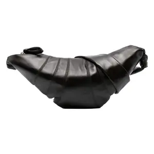 Unisex Soft Nappa Medium Croissant Bag "DARK CHOCOLATE" BG0001 LL095 BR490