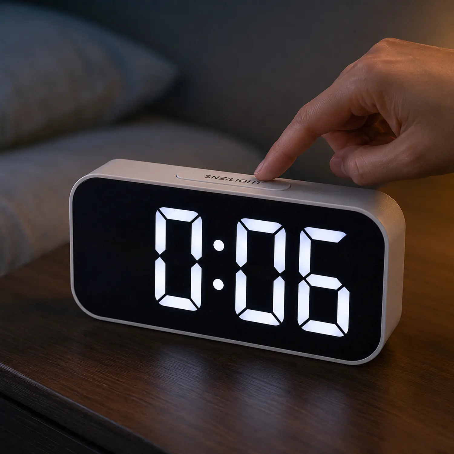 Digital Alarm Clock,Electric Bedside Desk Clock with USB Charging Port,LED Alarm Clocks with Date, Temp,12/24h,Auto DST,Brightness Dimmer,Adjustable Alarm Volume,for Living Room Bedroom Classroom Office
