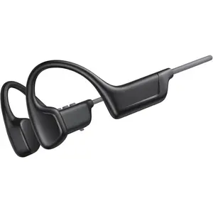 Bone Conduction Headphones, Open Ear Bluetooth Headphones, IPX6 Sweat Resistant, Bluetooth V5.4, 10H Playtime, Comfortable Fit Wireless Earbuds with Mic for Running, Gym, Cycling, Outdoor, Black