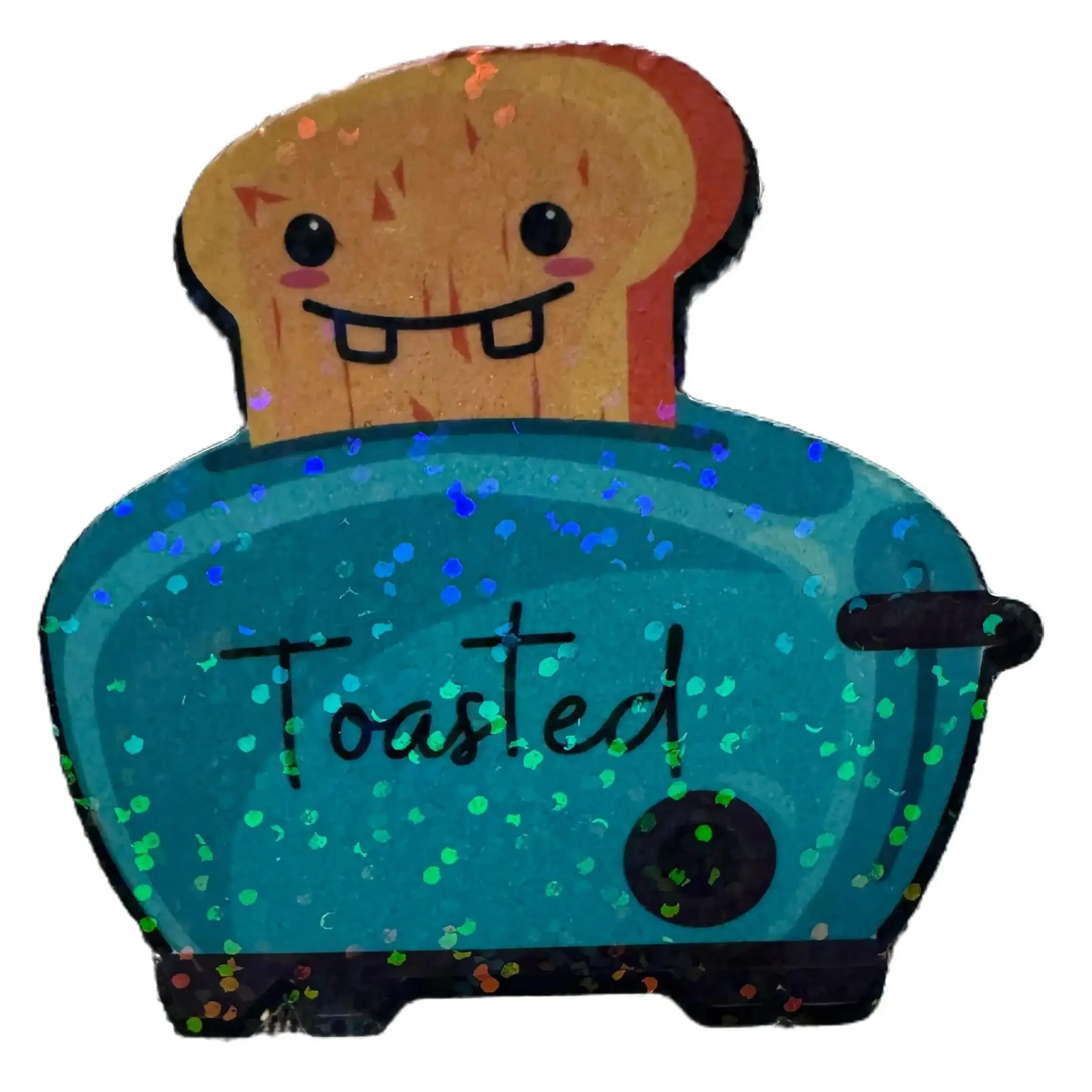 Holographic Toasted Sticker | Waterproof Fun Sticker