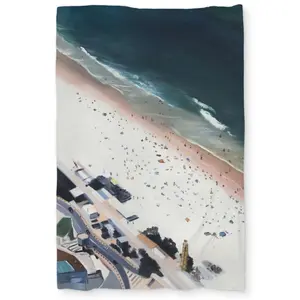 Begin Home Decor C1DCTXLWCLRYHK Hot Day at the Beach - Beige Exotic Twin Size Extra Long Duvet Cover for Home Decor