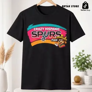 Crazy Hispanic Spurs Fan Shirt, Basketball Spurs Fan Tee, Game Day Shirt, Sports Lover Gift, Funny Fan Tshirt, Spurs Supporter Tee VJ9 JDH