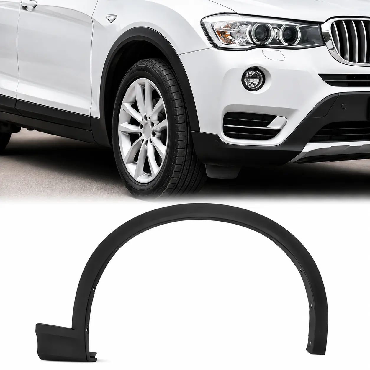 Front Wheel Arch Trim Fender Flare Molding, ABS Plastic Replacement Trim Cover for BMW X3 F25 xDrive28i xDrive35i sDrive28i 2011-2017, OEM Fit, Factory Look Front Fender Wheel Arch Cover
