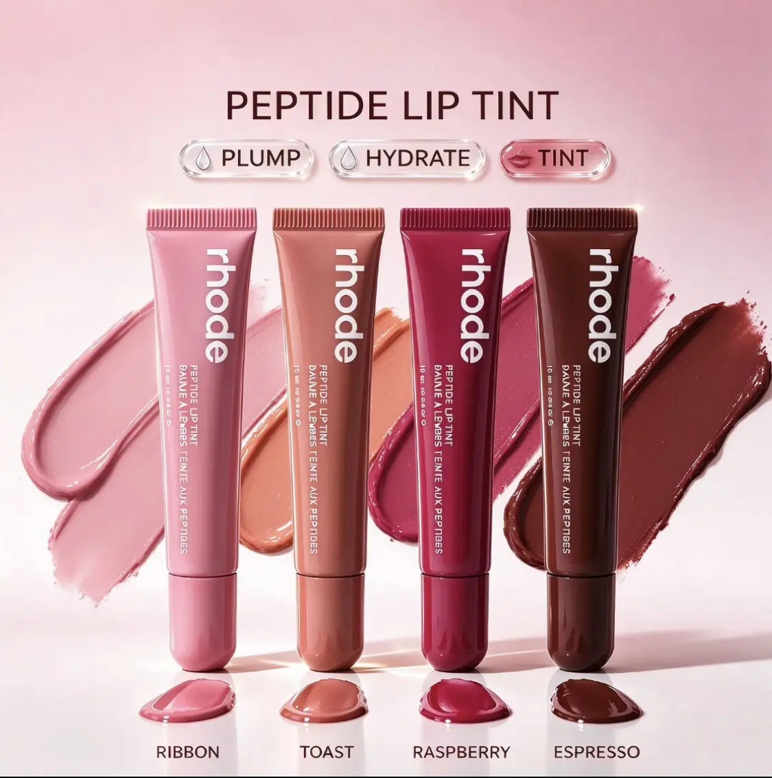 4 itmes bundle of lip gloss, blush, bronzer, eye patch
