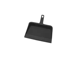 Genuine Joe Heavy-duty Plastic Dust Pan, 12", Black, 12 Dust Pans (GJO02406CT)