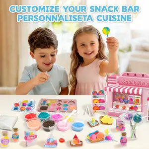 Dilmu Gummy Sand DIY Kit Unisex  Mold Craft Tray Miniature Snacks Adorable Keychain Realistic Candy-like Fidget for Girls Great Gift [Jelly sand ]Colorful Precision Pens Colored Markers